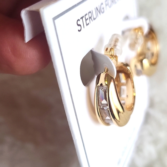 14K gold plated earrings - Picture 4 of 5